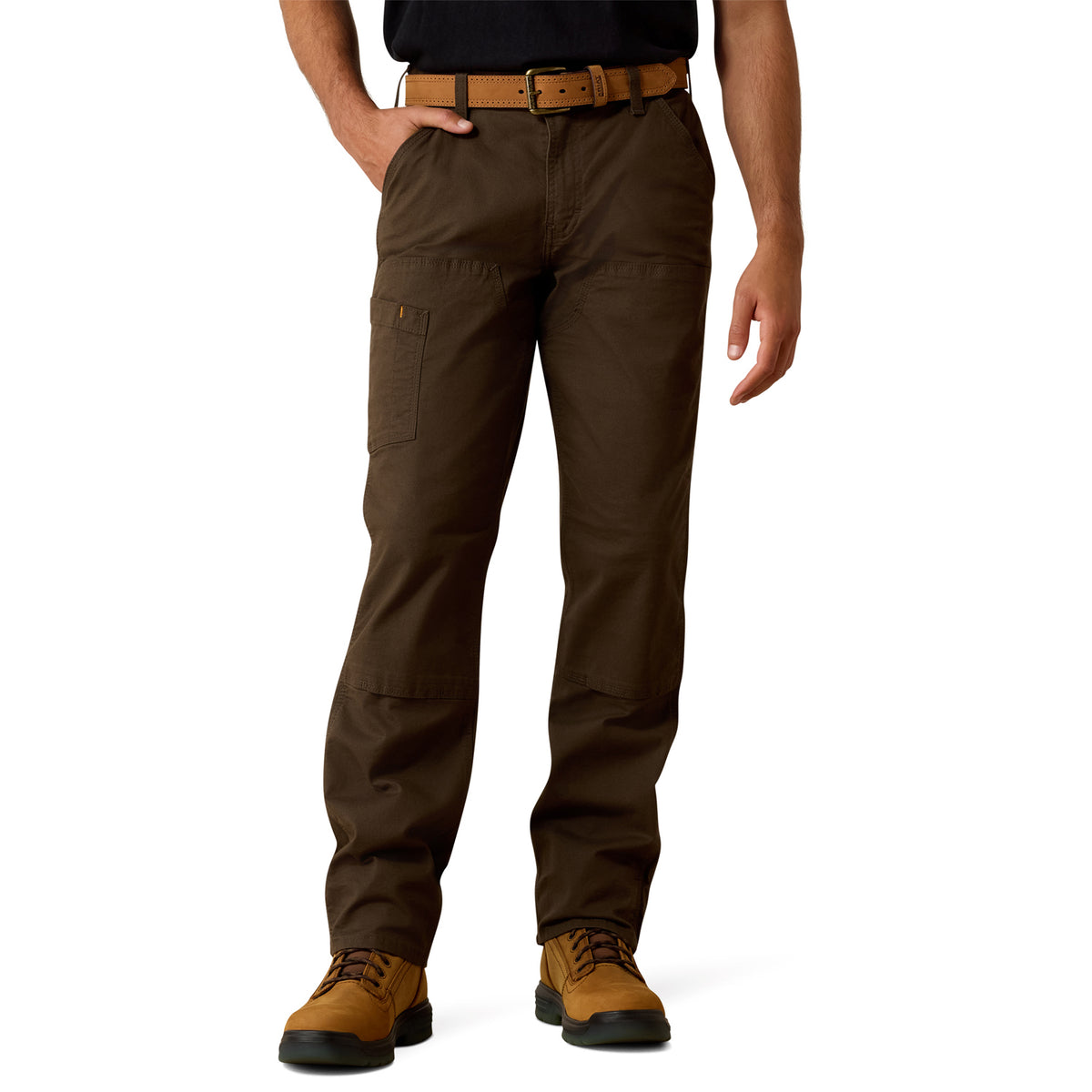 Ariat Men's Rebar M4 Low Rise DuraStretch Made Tough Double Front Stackable Straight Leg Pant Pants Ariat Wren 30 30 Inseam
