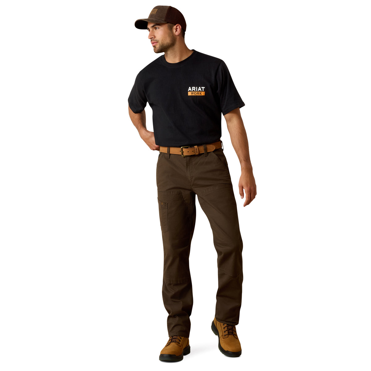 Ariat Men's Rebar M4 Low Rise DuraStretch Made Tough Double Front Stackable Straight Leg Pant Pants Ariat