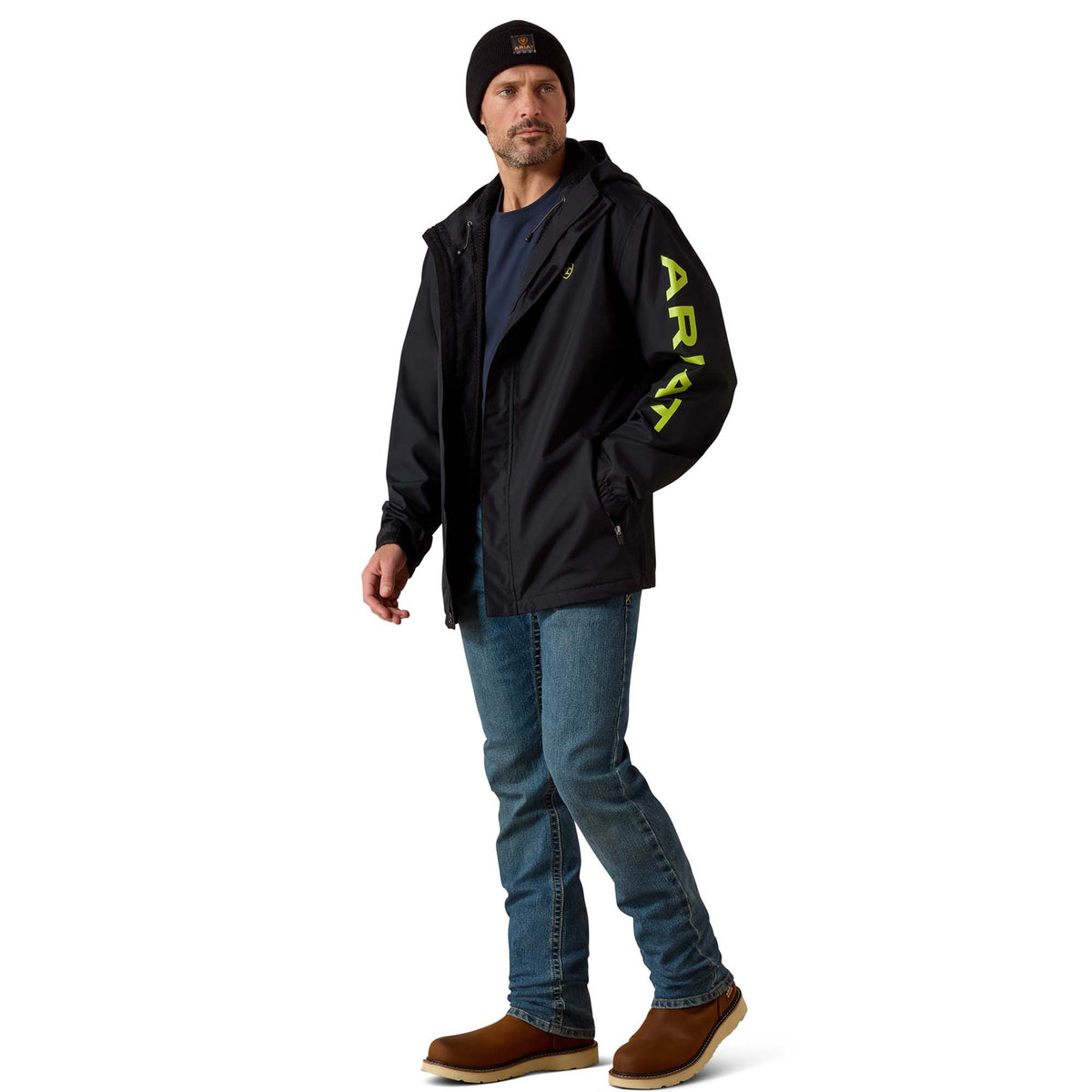 Ariat Men's Rebar Stormshell Logo Waterproof Jacket Jackets & Coats Ariat
