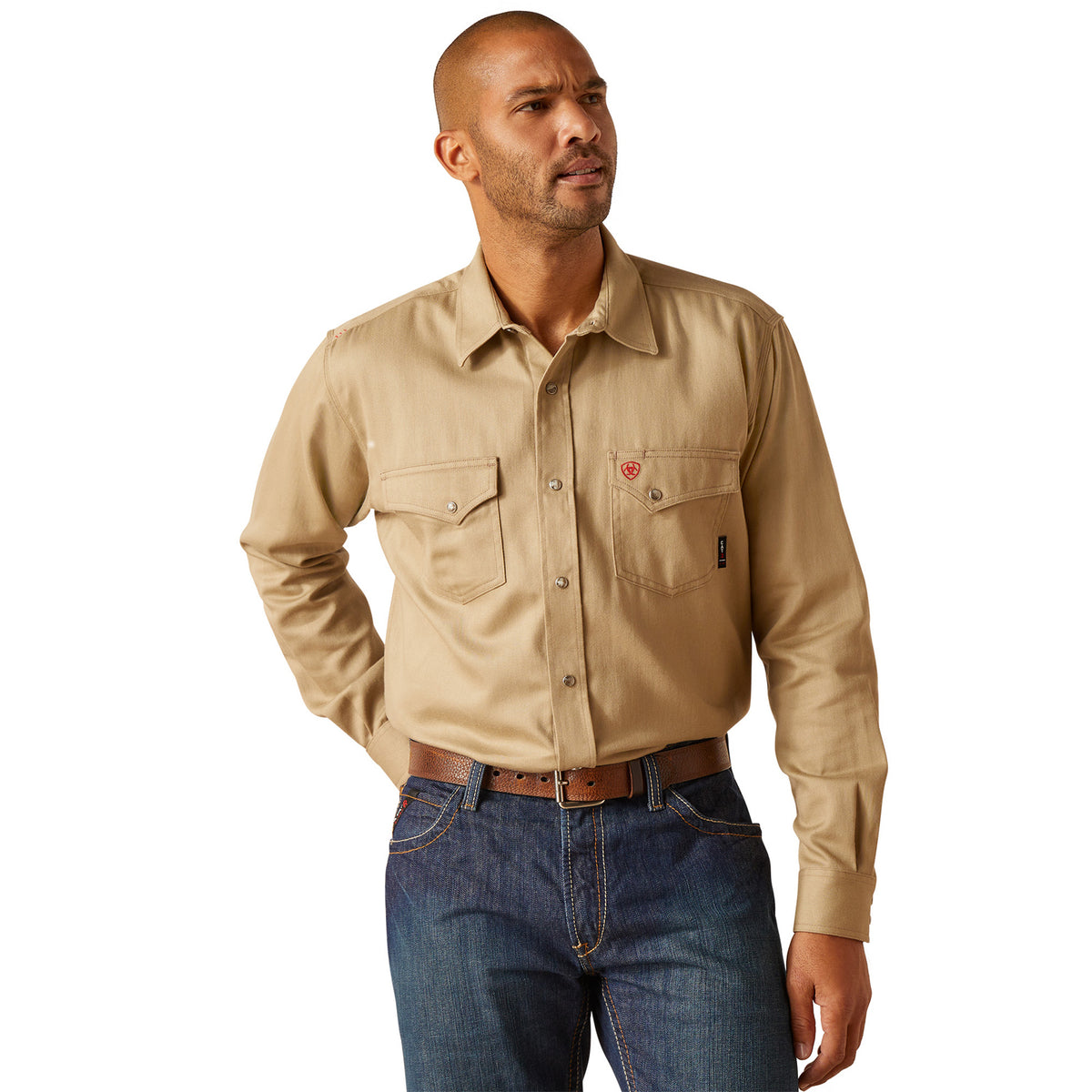 Ariat Men's FR Solid Classic Fit Snap-Font Work Shirt