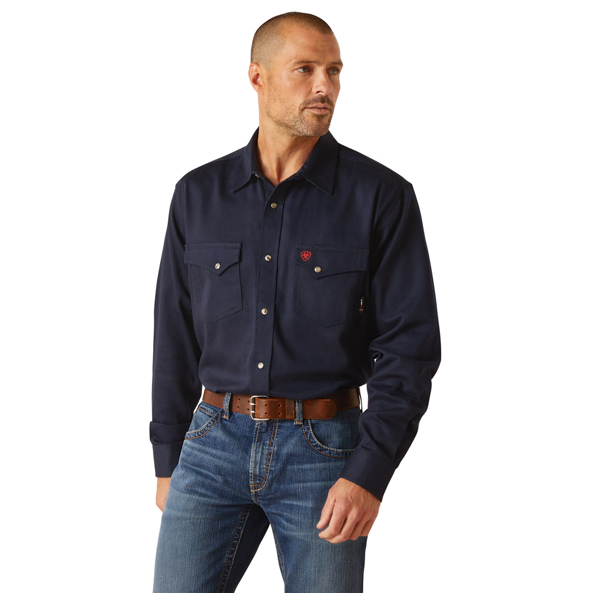 Ariat Men's FR Solid Classic Fit Snap-Font Work Shirt