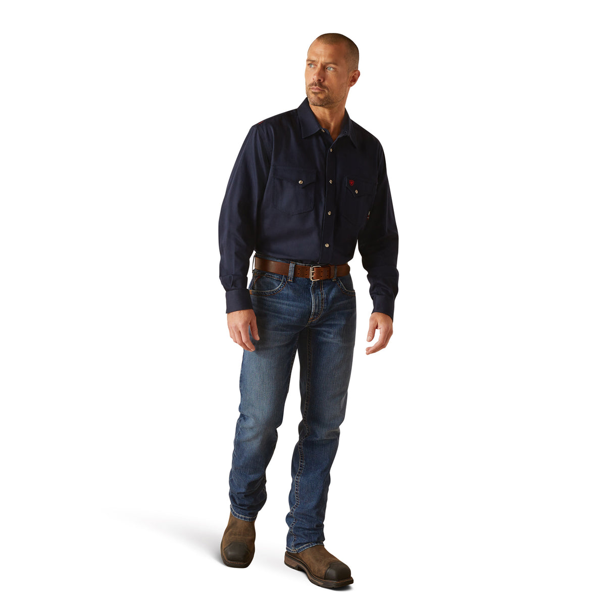 Ariat Men's FR Solid Classic Fit Snap-Font Work Shirt