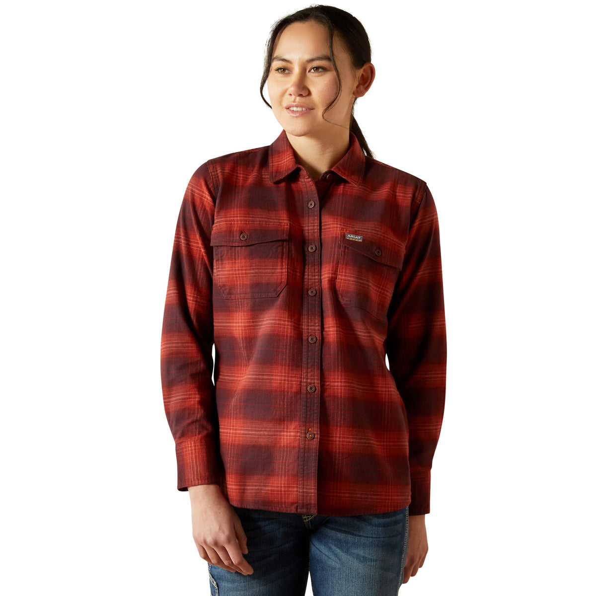 Ariat Women's Rebar Flannel DuraStretch Long Sleeve Work Shirt