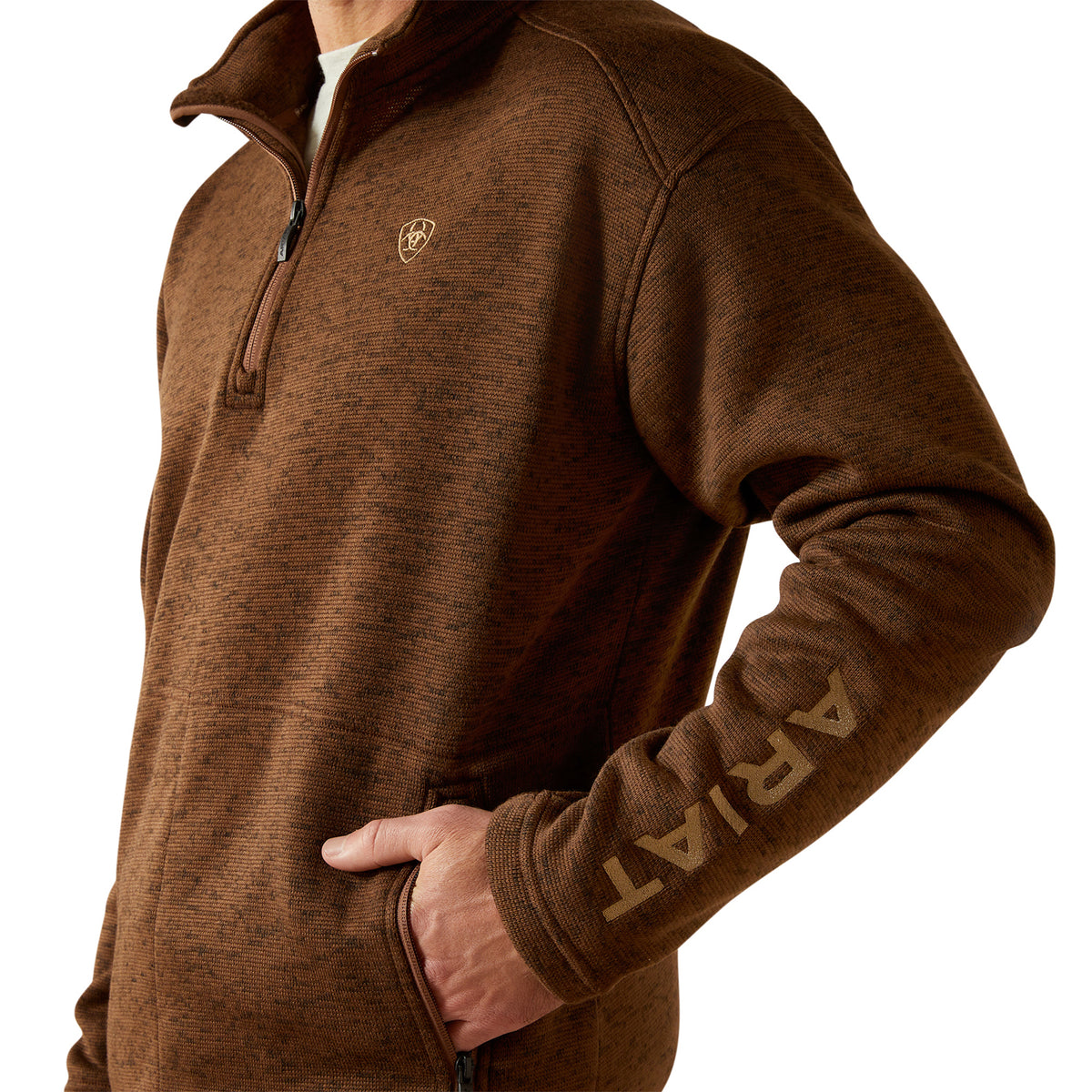 Ariat Men's Caldwell Logo 1/4 Zip Sweater Sweatshirts & Hoodies Ariat