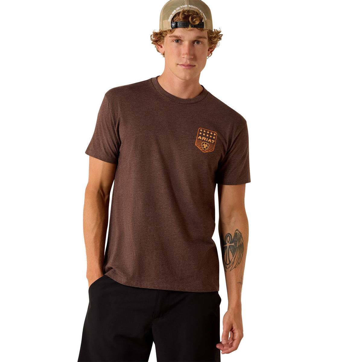 Ariat Men's Stripe Patriotic Badge T-Shirt T-Shirts Ariat