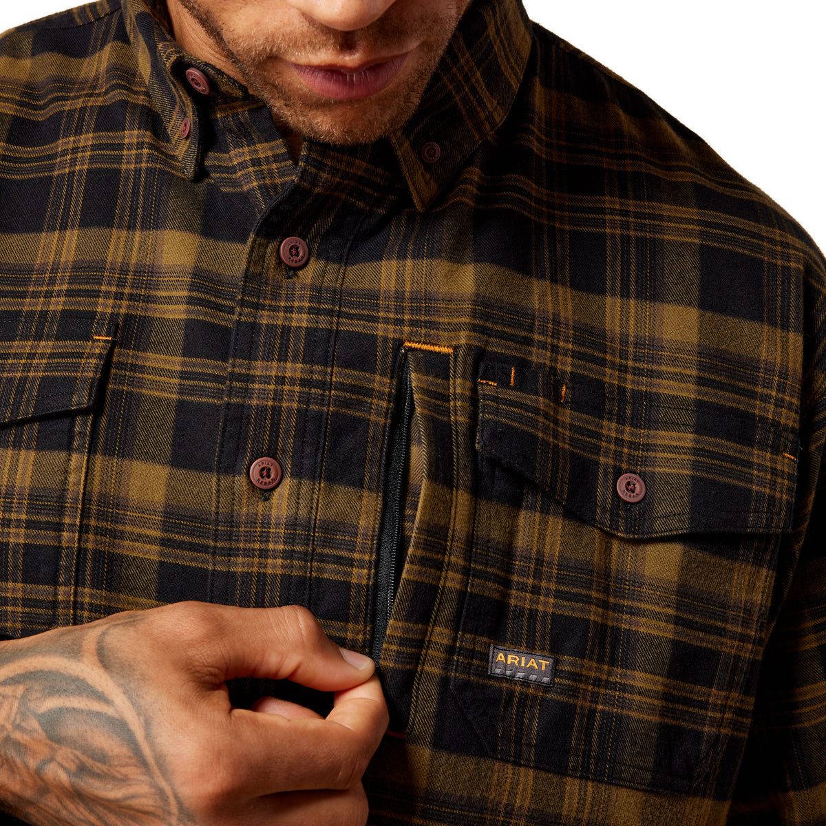 Ariat Men's Rebar Flannel Durastretch Long Sleeve Work Shirt