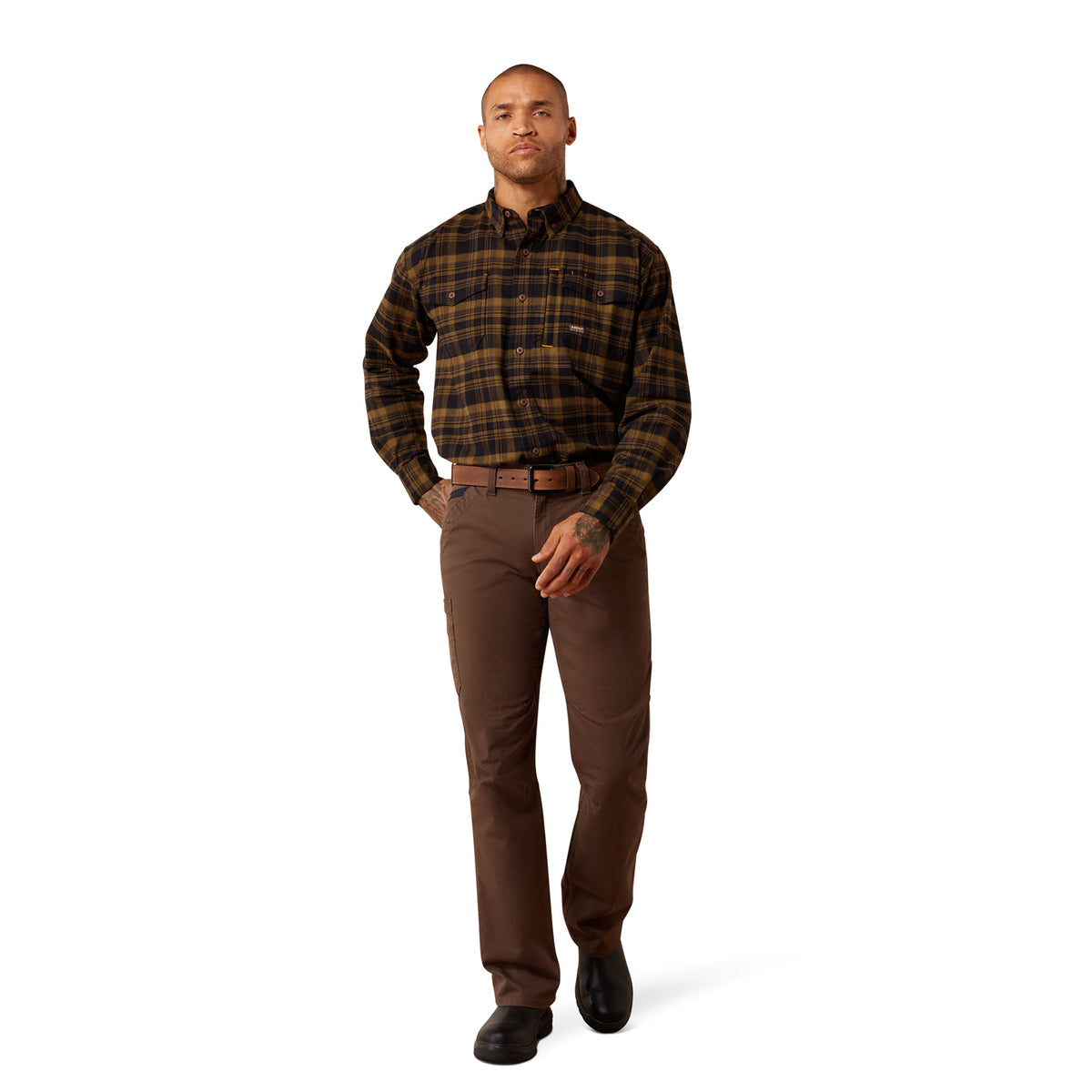 Ariat Men's Rebar Flannel Durastretch Long Sleeve Work Shirt