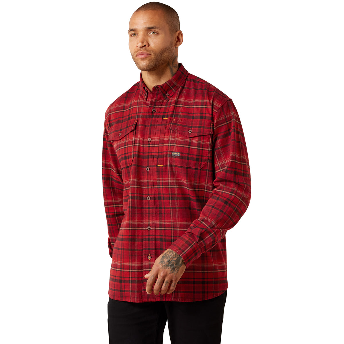 Ariat Men's Rebar Flannel Durastretch Work Long Sleeve Shirt