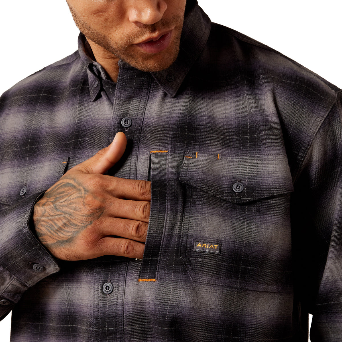 Ariat Men's Rebar Flannel Durastretch Long Sleeve Work Shirt