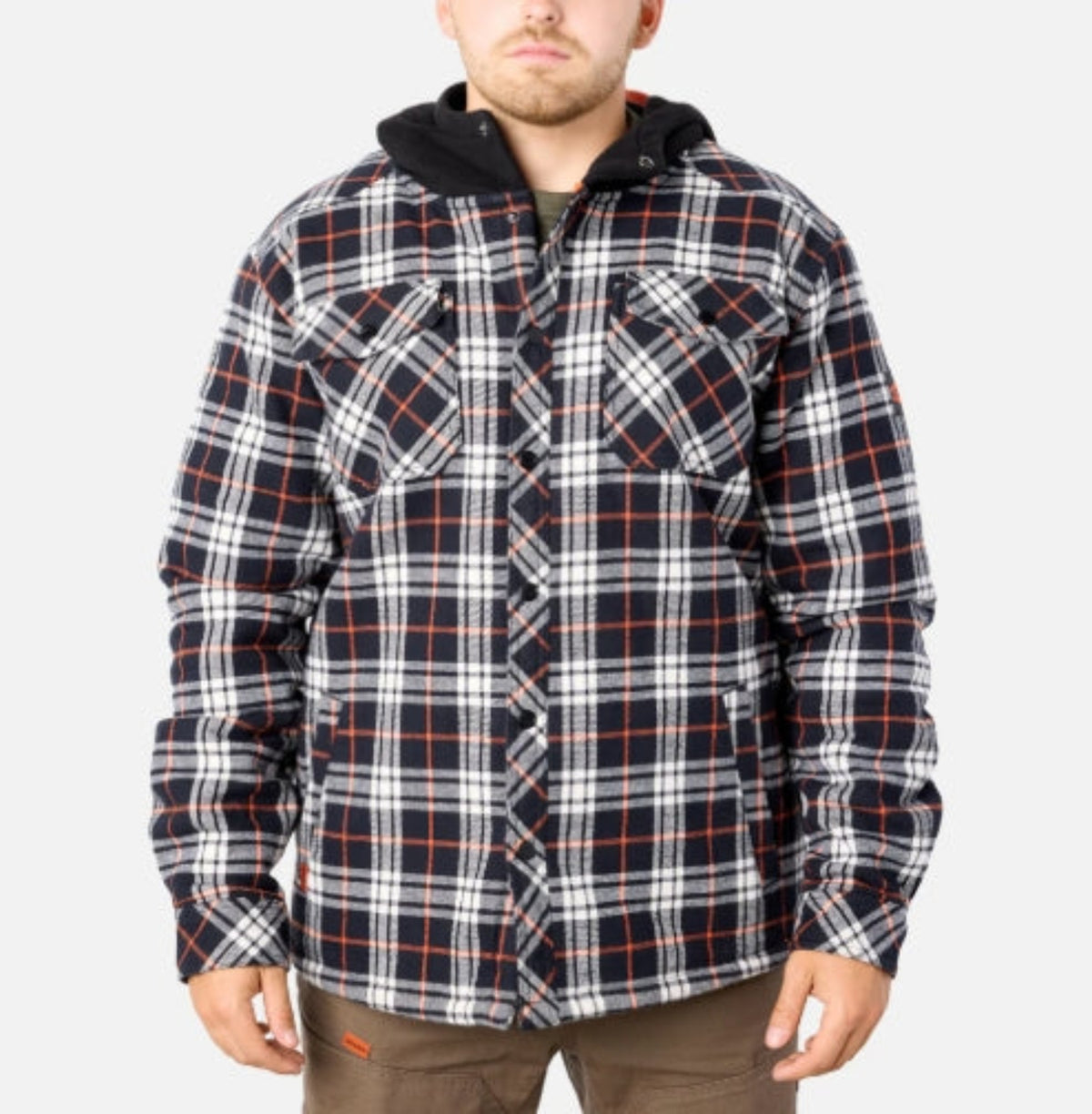 BRUNT Men's The Brunt Heavy Duty Hooded Snap Shirt Jac - Work World - Workwear, Work Boots, Safety Gear