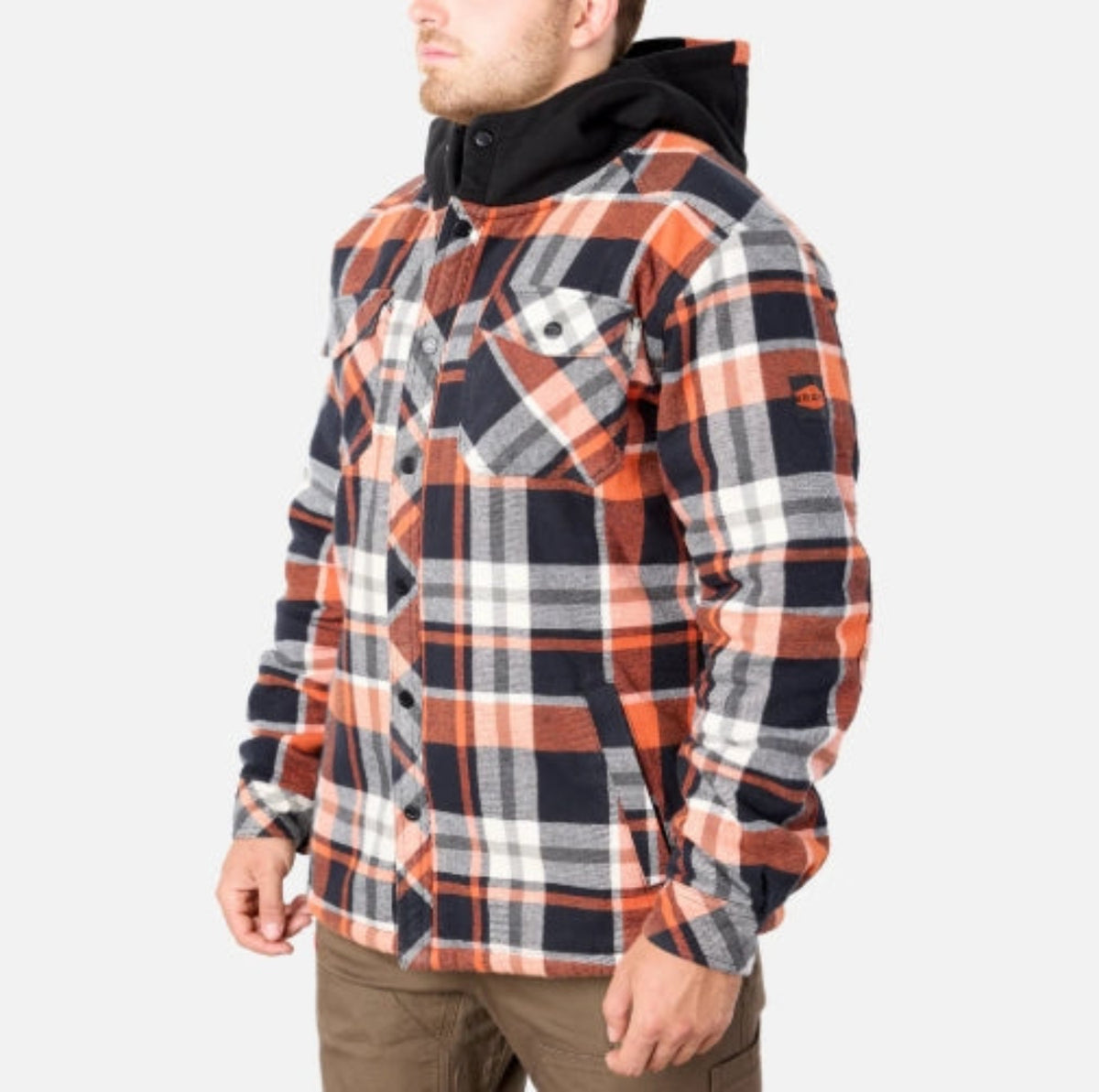 BRUNT Men's The Brunt Heavy Duty Hooded Snap Shirt Jac - Work World - Workwear, Work Boots, Safety Gear