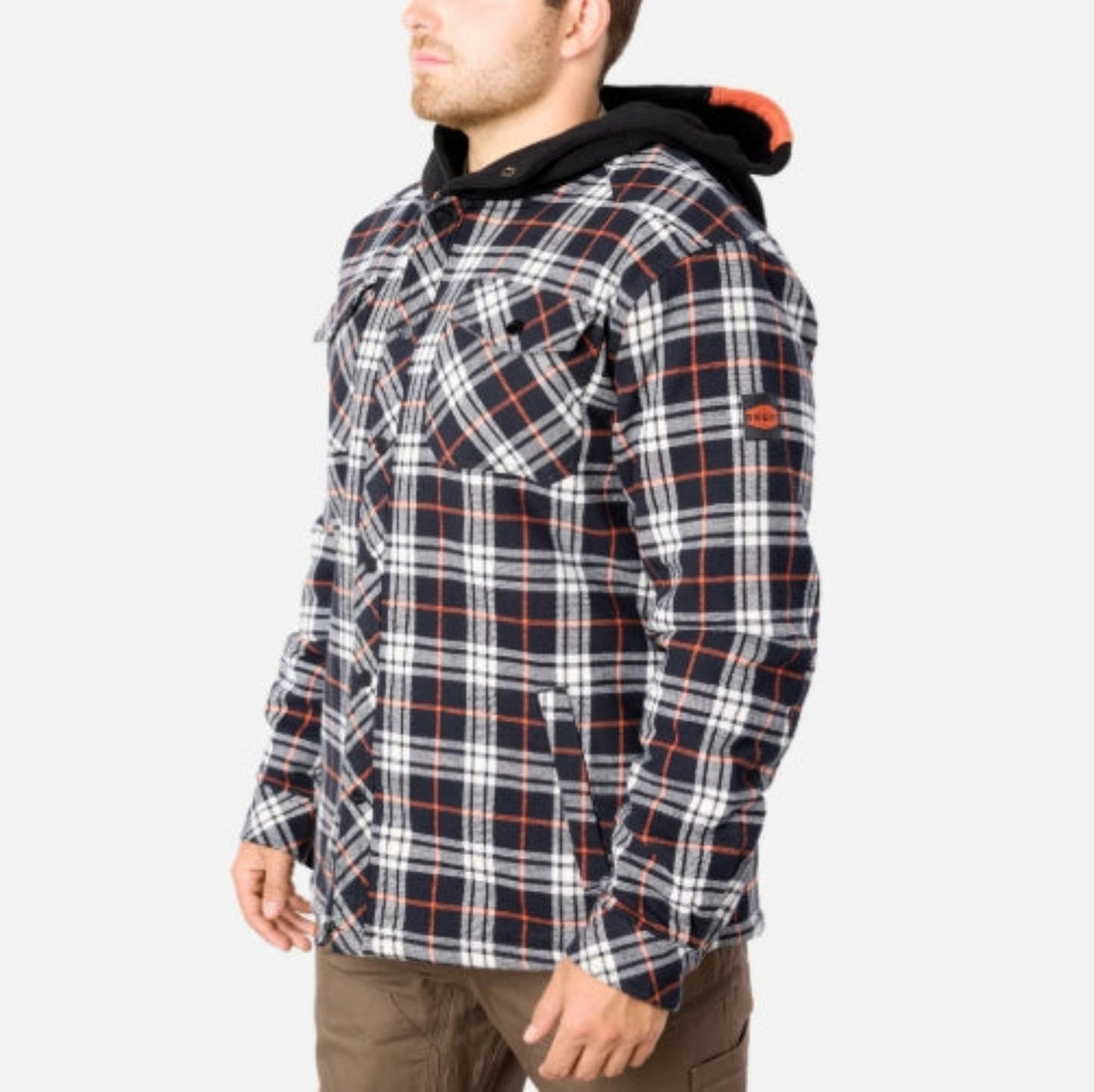 BRUNT Men's The Brunt Heavy Duty Hooded Snap Shirt Jac - Work World - Workwear, Work Boots, Safety Gear