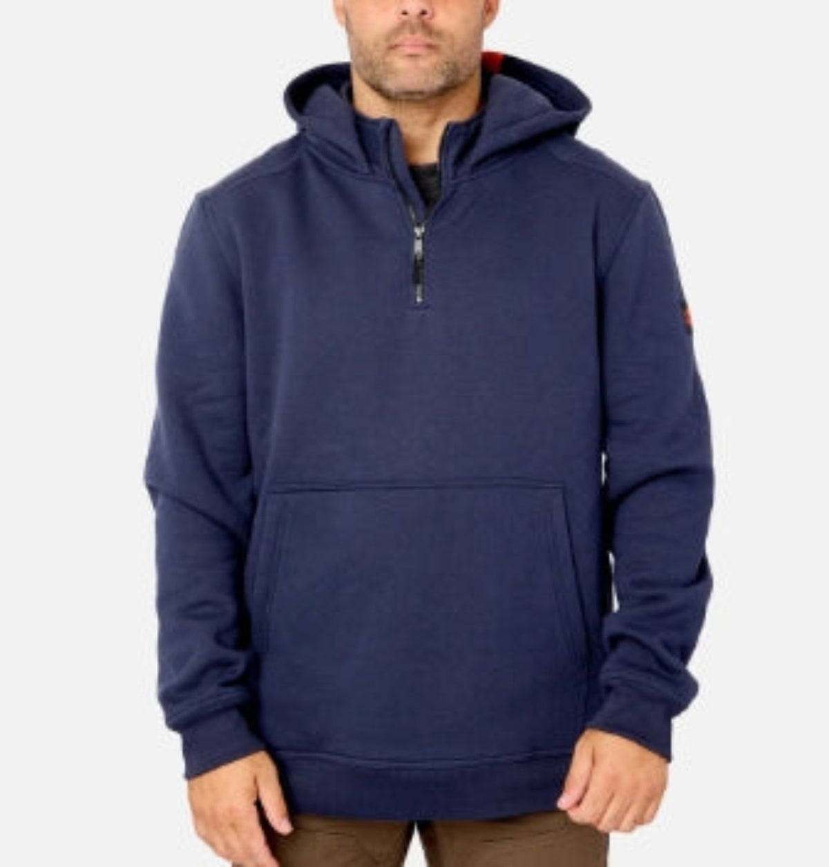 BRUNT Men's The Shevlin Water Resistant 1/4 Zip Hoodie Sweatshirts & Hoodies BRUNT Navy Blue 2XL Reg