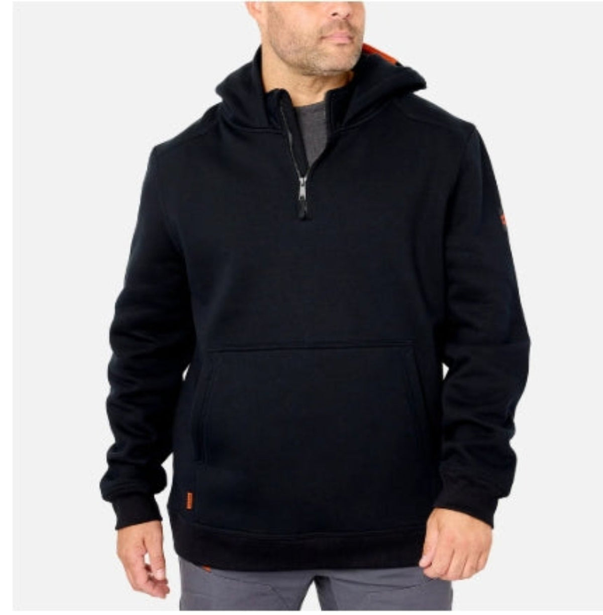 BRUNT Men's The Shevlin Water Resistant 1/4 Zip Hoodie Sweatshirts & Hoodies BRUNT Black 2XL Reg