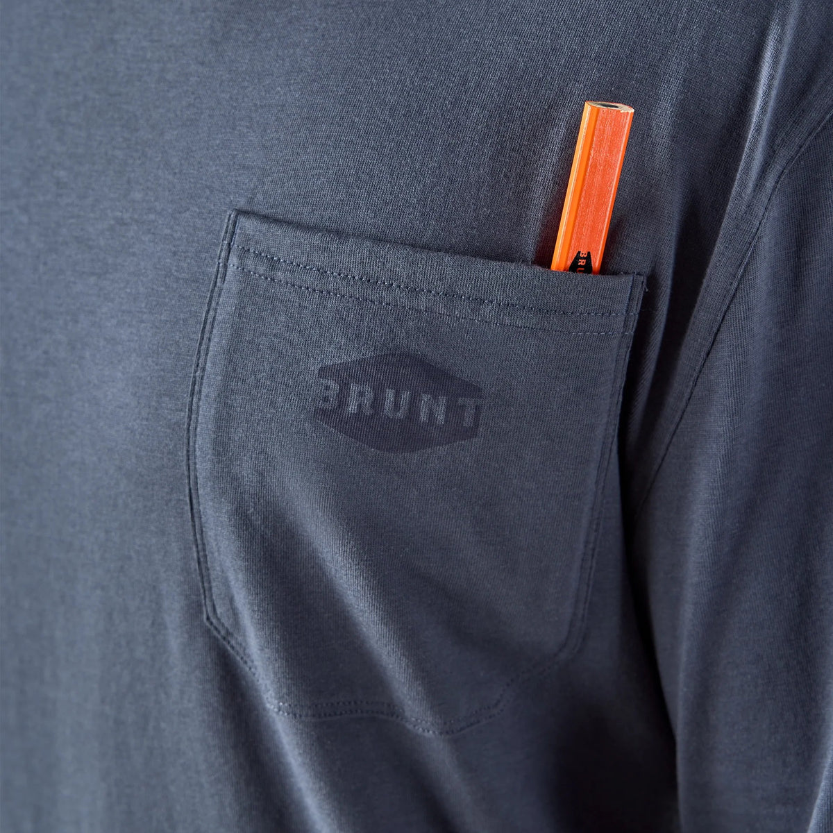 BRUNT Men's The Martin Utility Pocket Logo Long Short T-Shirt Long Sleeve T-Shirts BRUNT