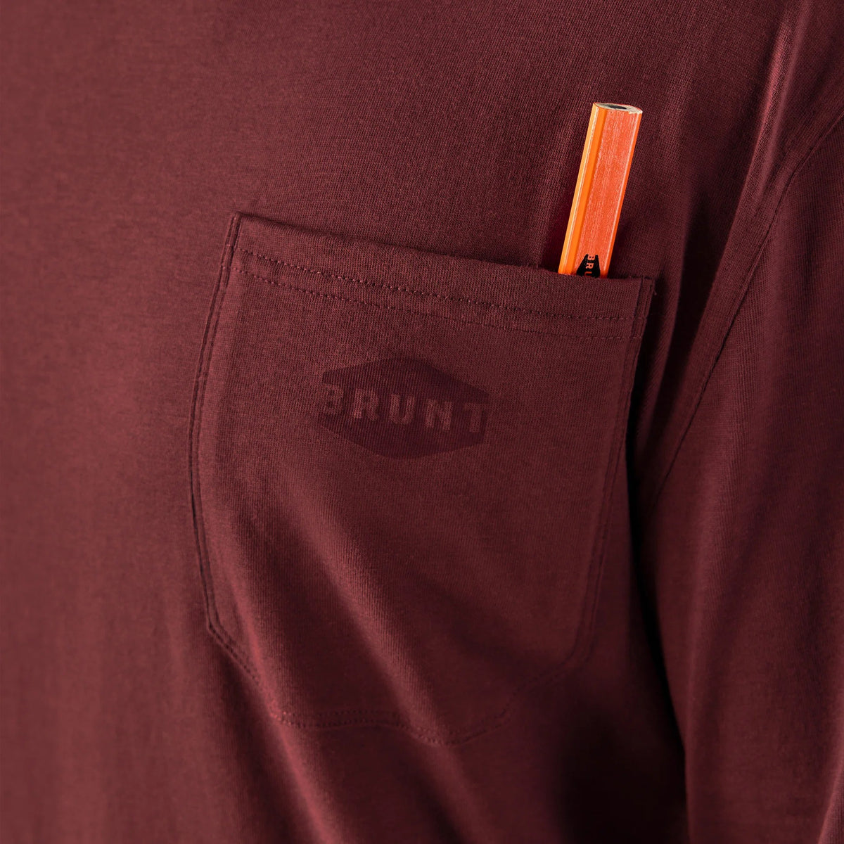 BRUNT Men's The Martin Utility Pocket Logo Long Short T-Shirt Long Sleeve T-Shirts BRUNT