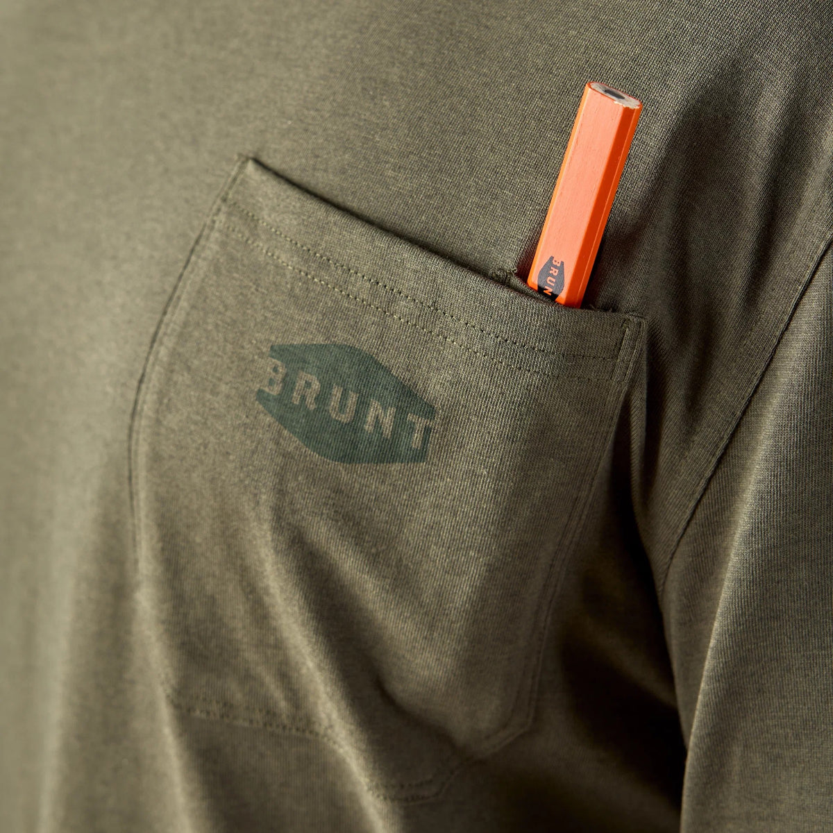 BRUNT Men's The Martin Utility Pocket Logo Long Short T-Shirt