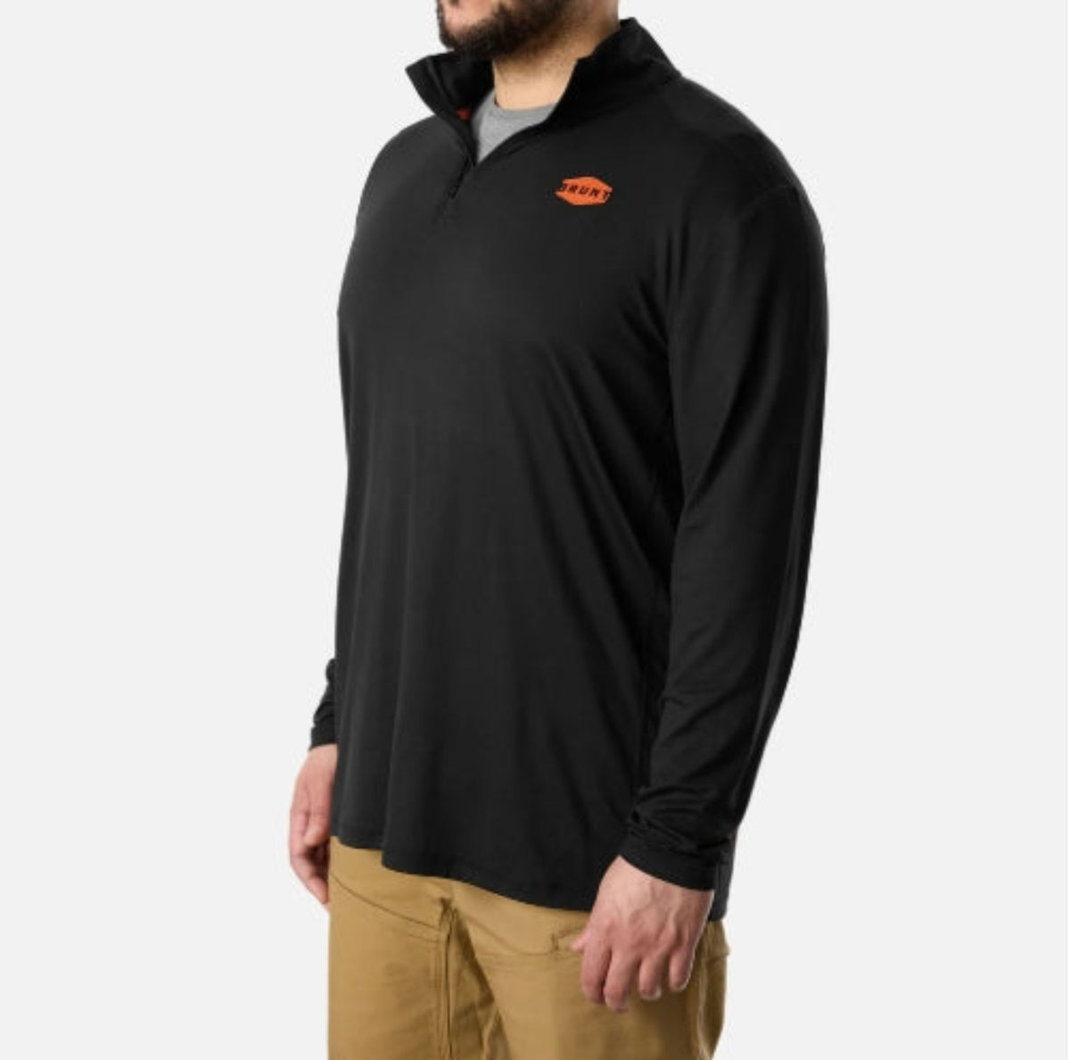 BRUNT Men's Mckenna Tech Quarter Zip Long Sleeve T-Shirt Work Shirts BRUNT