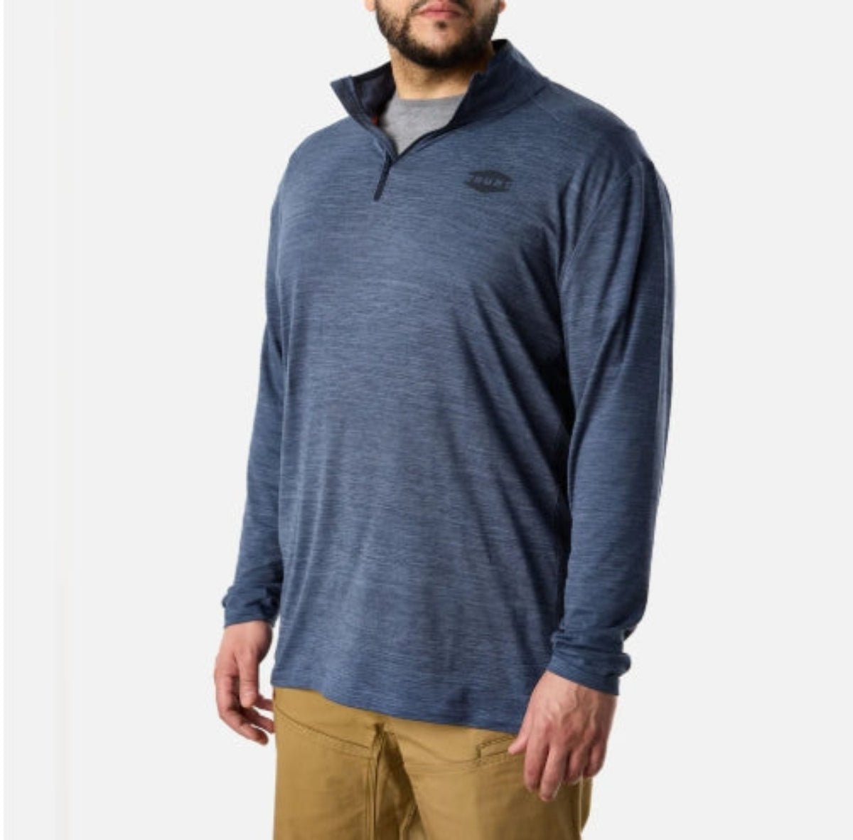 BRUNT Men's Mckenna Tech Quarter Zip Long Sleeve T-Shirt Work Shirts BRUNT