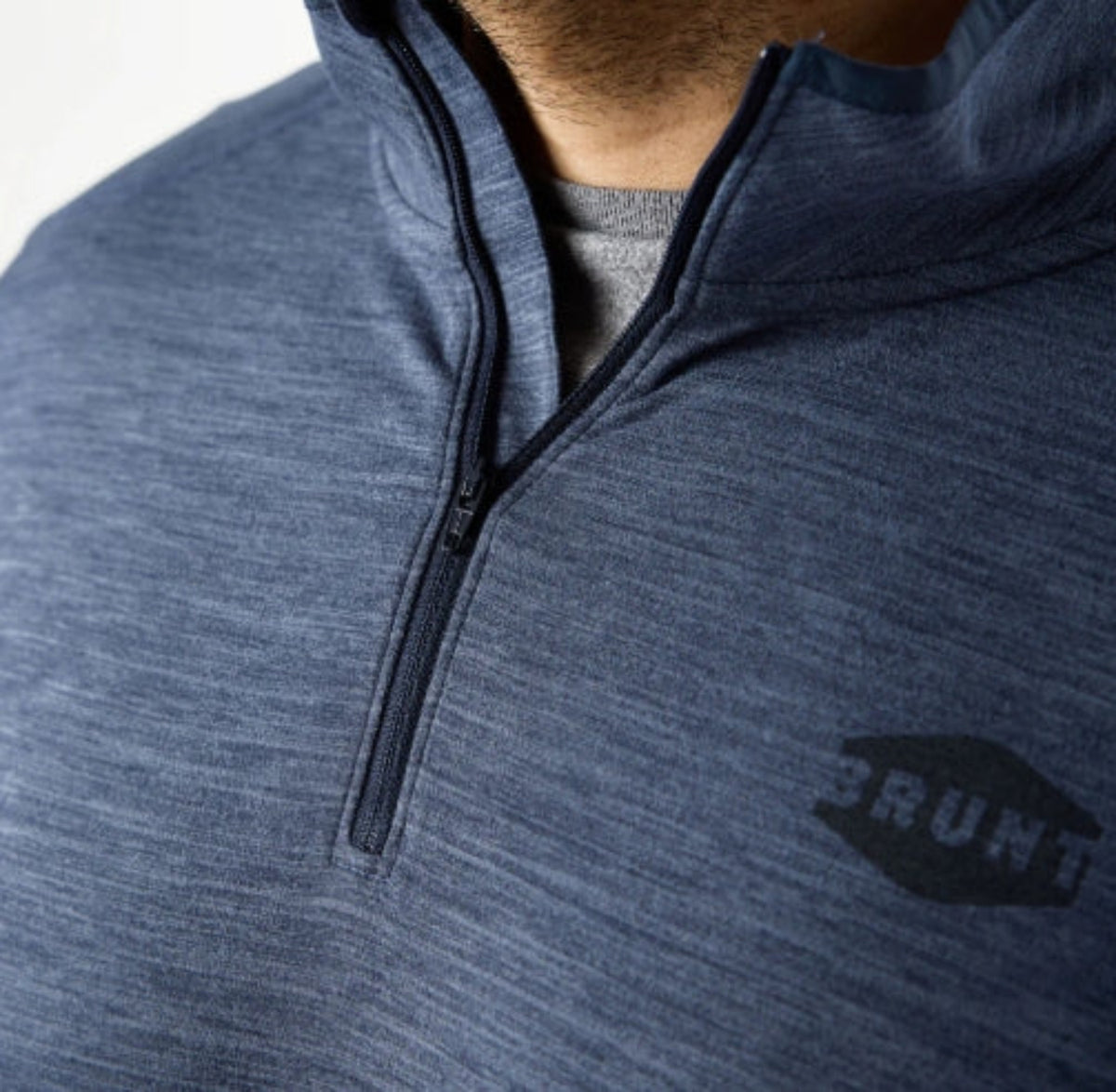 BRUNT Men's Mckenna Tech Quarter Zip Long Sleeve T-Shirt Work Shirts BRUNT
