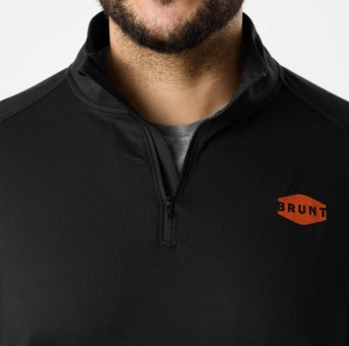 BRUNT Men's Mckenna Tech Quarter Zip Long Sleeve T-Shirt Work Shirts BRUNT
