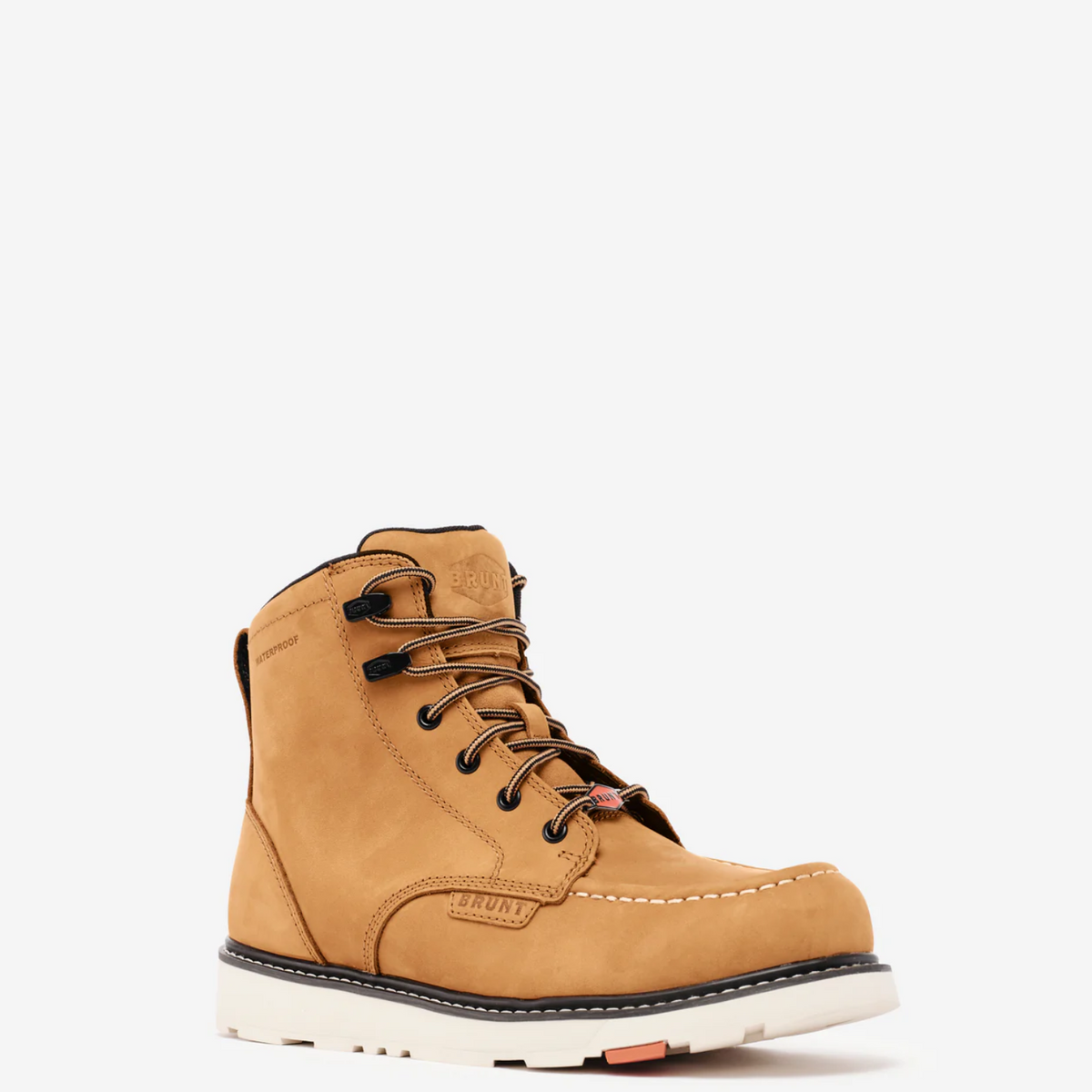 BRUNT Men's Marin 6" Waterproof Moc Toe Work Boot Work Boots BRUNT