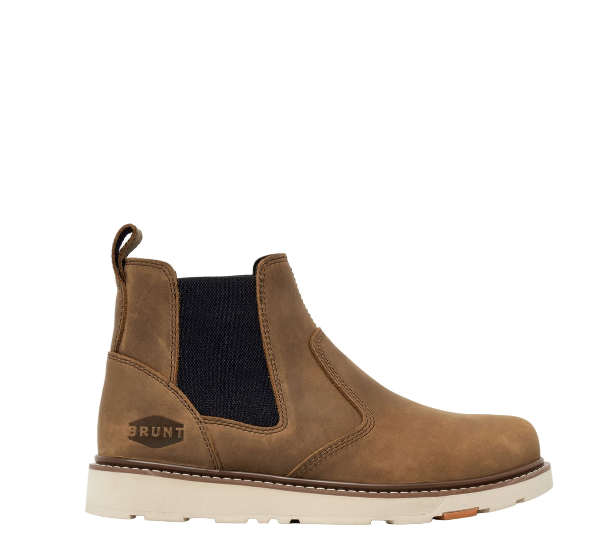 BRUNT Men's The Ohman 6" EH Slip Resistant Soft Toe Chelsea Work Boot Work Boots BRUNT Brown 10 D/2E