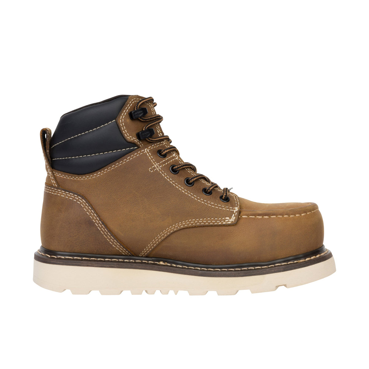 BRUNT Men's The Marin 6" Welted Waterproof Comp Toe Work Boot Work Boots BRUNT Dark Tan 10 D/2E