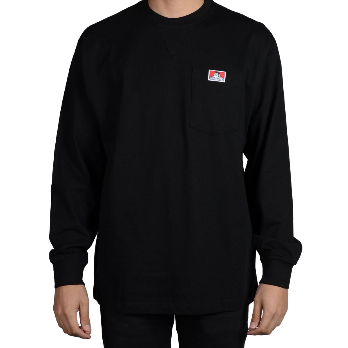 Ben Davis Men's Heavy Duty Long Sleeve Pocket T-Shirt
