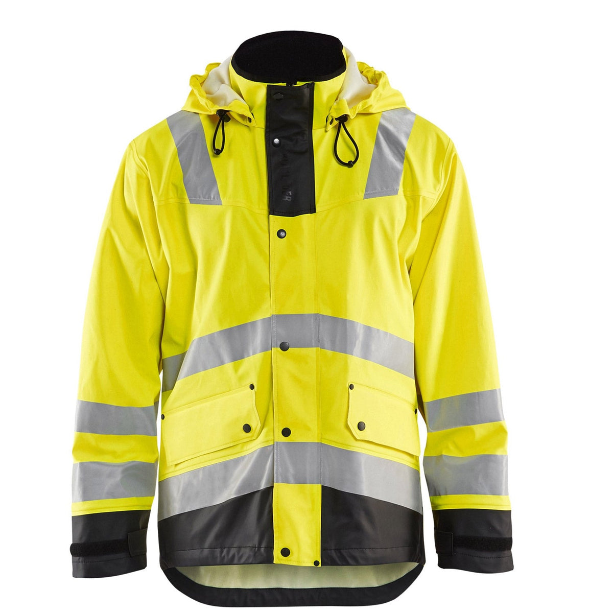 Blaklader Men's Hi-Vis Rain Jacket Rainwear Blaklader Hi-Vis Yellow/Black 2XL Reg
