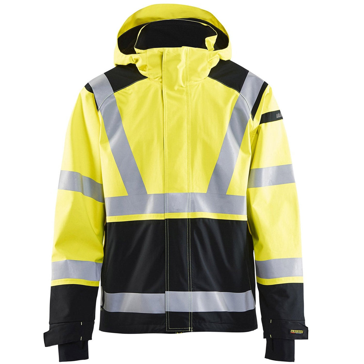 Blaklader Men's Hi-Vis Premium Shell Jacket Rainwear Blaklader Hi-Vis Yellow/Black 2XL Reg