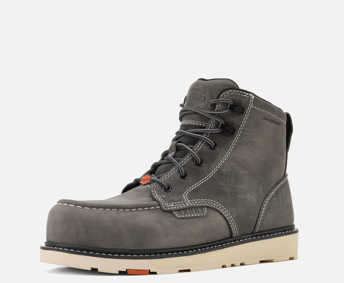 BRUNT Men's Marin 6" Waterproof Moc Toe Work Boot Work Boots BRUNT