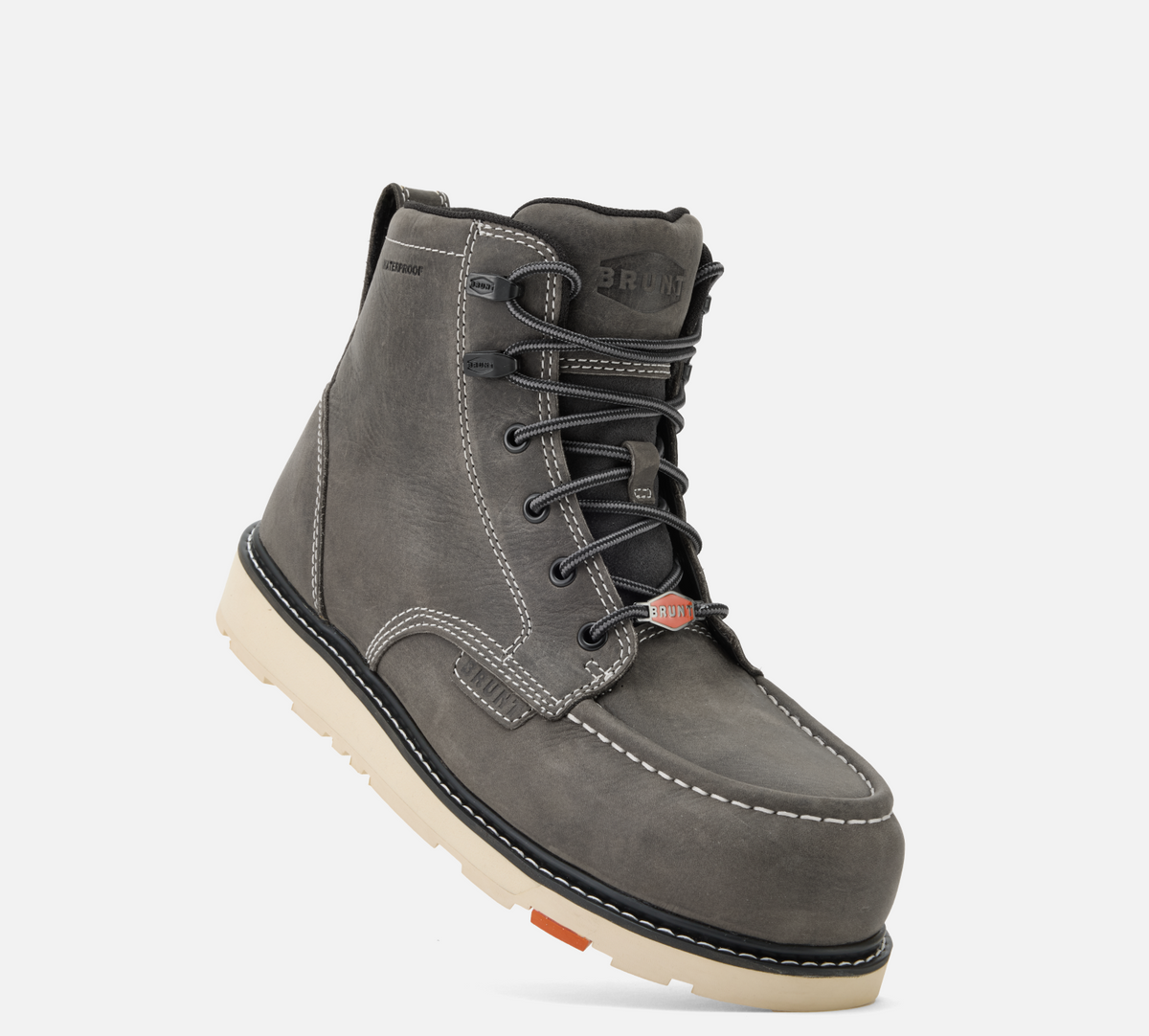 BRUNT Men's Marin 6" Waterproof Moc Toe Work Boot Work Boots BRUNT