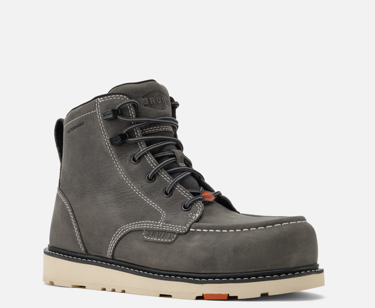 BRUNT Men's Marin 6" Waterproof Moc Toe Work Boot Work Boots BRUNT