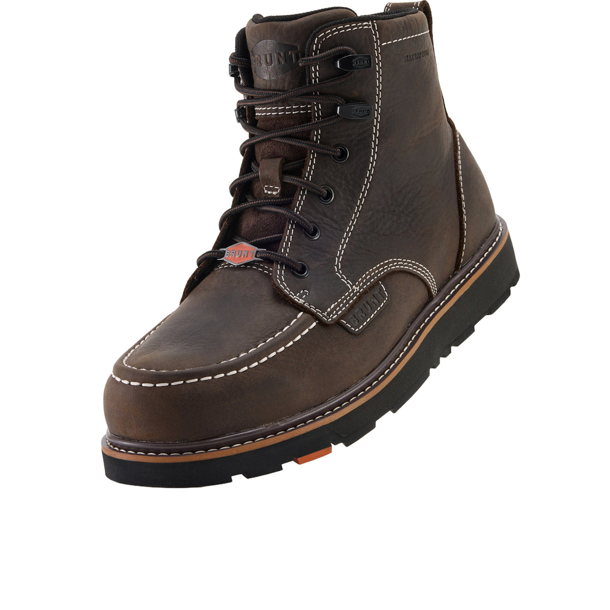BRUNT Men's Marin 6" Waterproof Moc Toe Work Boot Work Boots BRUNT
