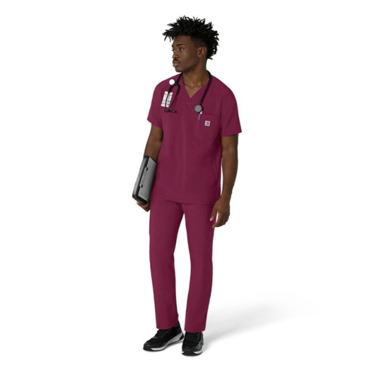 Carhartt Men's Force Cross Flex V-Neck Scrub Top - Work World - Workwear, Work Boots, Safety Gear
