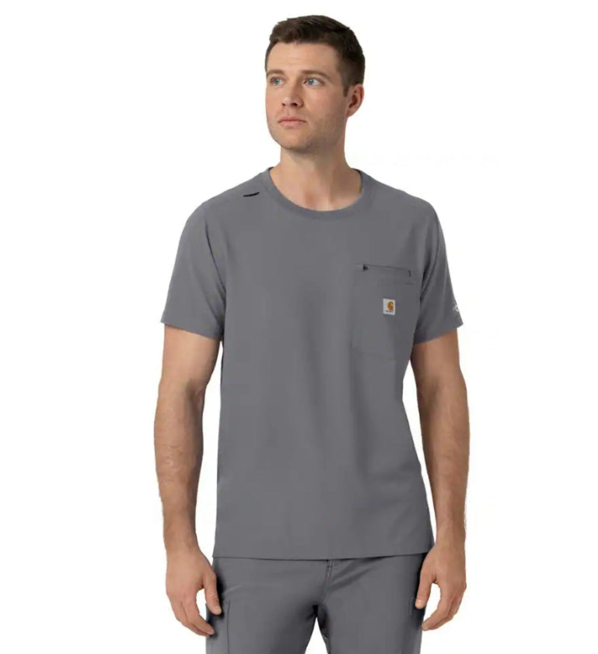 Carhartt Men's Cross Flex Crewneck Pocket Short Sleeve Scrub Top - Work World - Workwear, Work Boots, Safety Gear