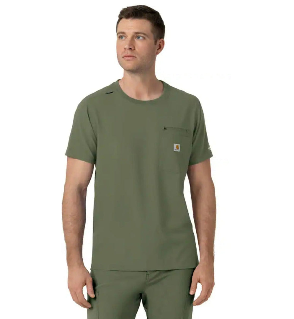 Carhartt Men's Cross Flex Crewneck Pocket Short Sleeve Scrub Top - Work World - Workwear, Work Boots, Safety Gear