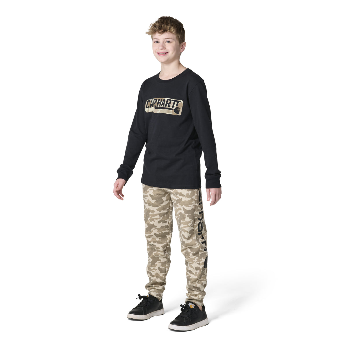 Carhartt Kids' Camo Logo Graphic Long Sleeve T-Shirt Long Sleeve T-Shirts Carhartt