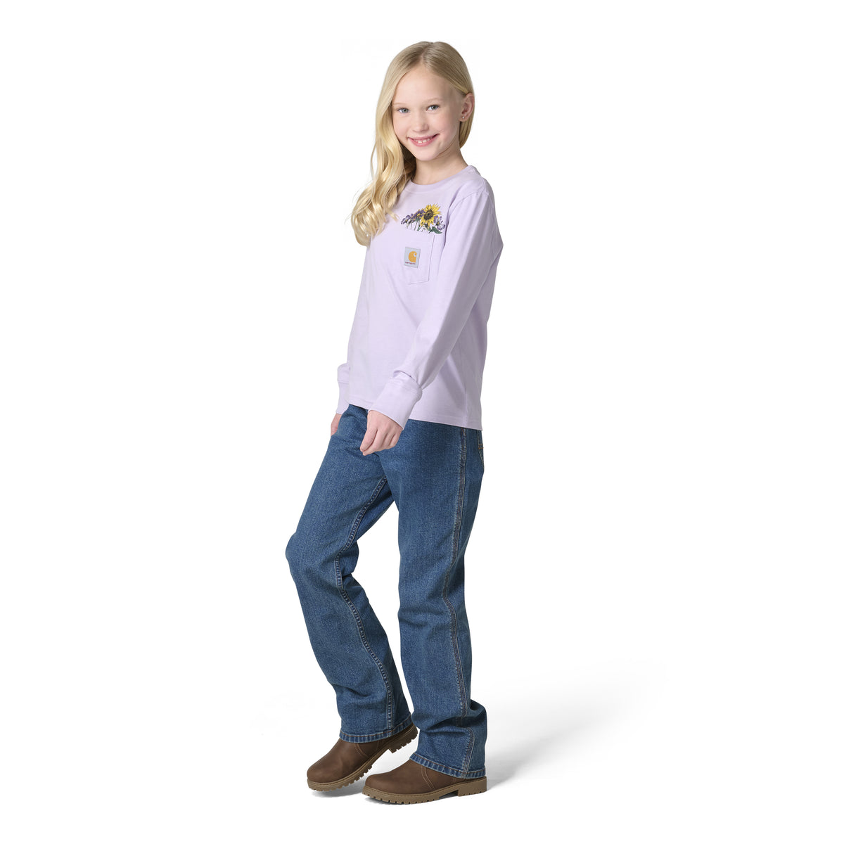 Carhartt Kids' Floral Pocket Long Sleeve T-Shirt