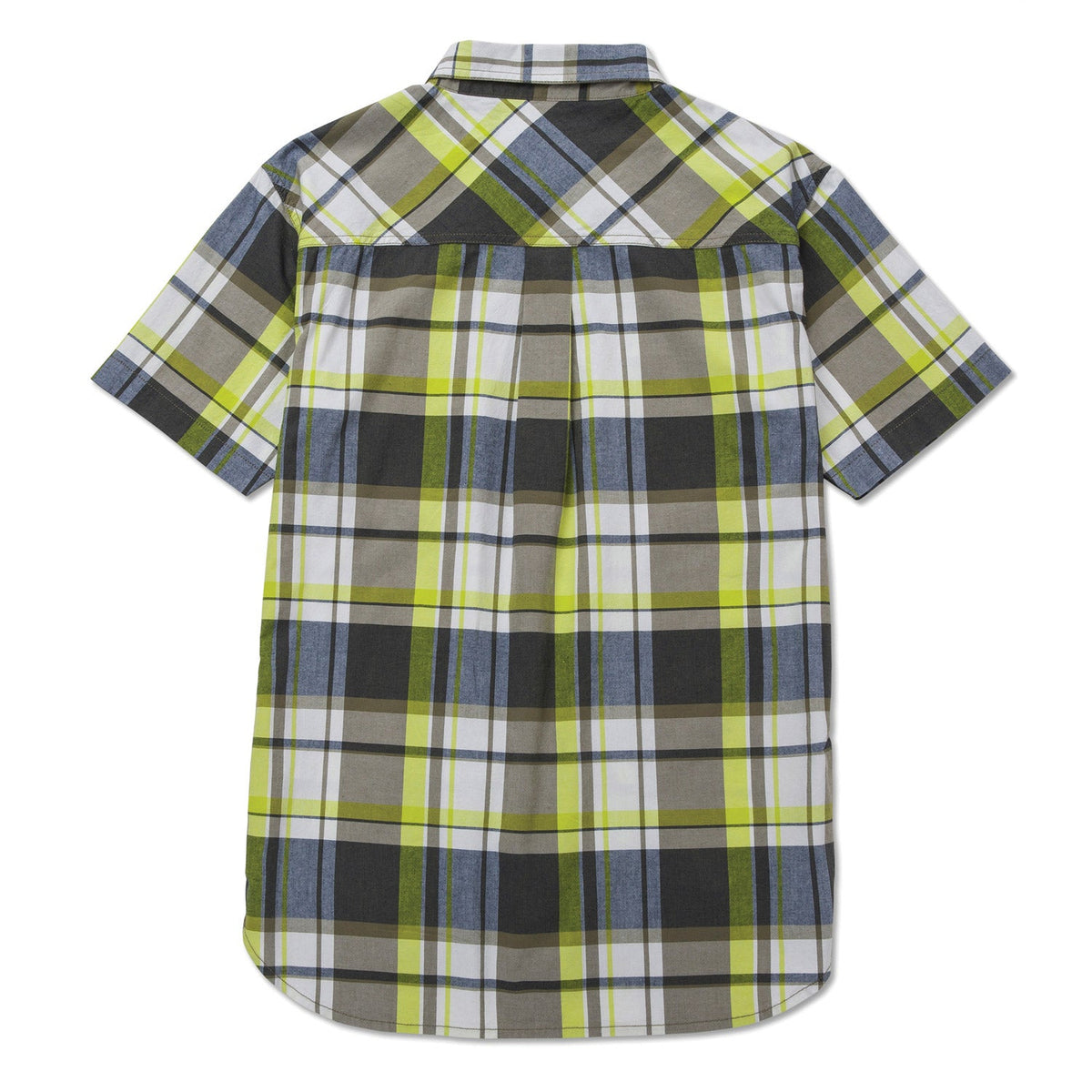 CAT Men's Plaid Button-Downp Short Sleeve Work Shirt Work Shirts CAT