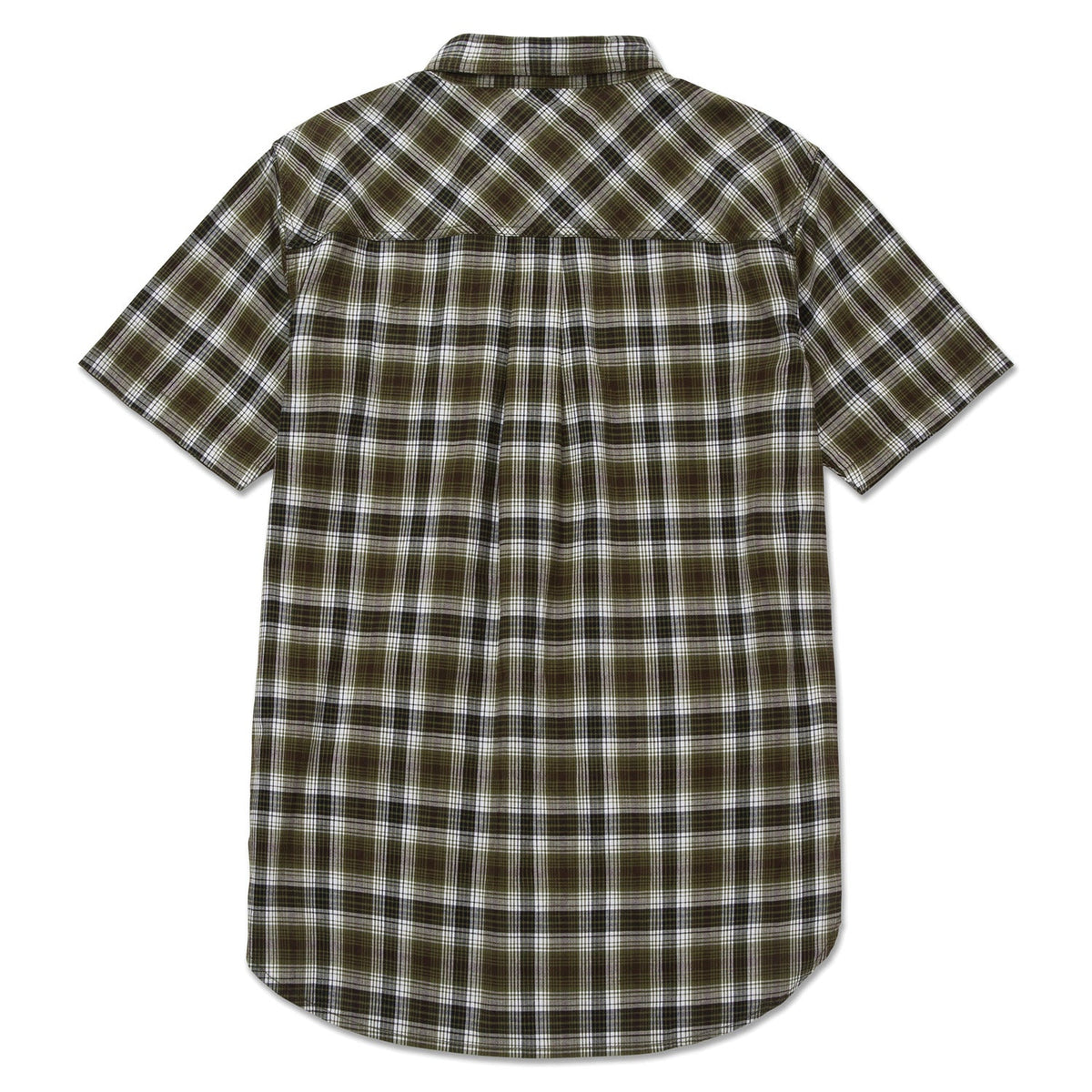 CAT Men's Plaid Button-Downp Short Sleeve Work Shirt Work Shirts CAT