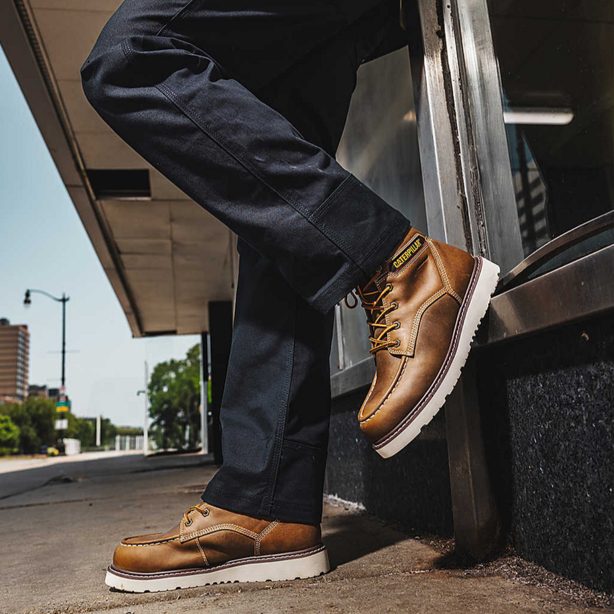 CAT Men's Reclaimer Wedge 6" Waterproof Moc Toe Work Boot - Work World - Workwear, Work Boots, Safety Gear