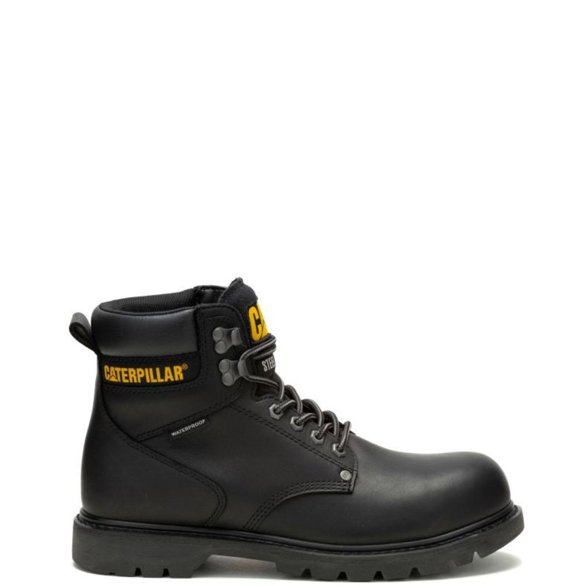 CAT Men's Second Shift Waterproof EH 6" Steel Toe Work Boot Work Boots CAT Black 10 M