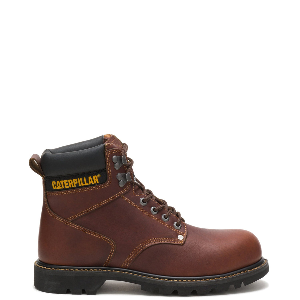 CAT Men's Second Shift 6" Steel Toe Work Boot Work Boots CAT Brown 10 M