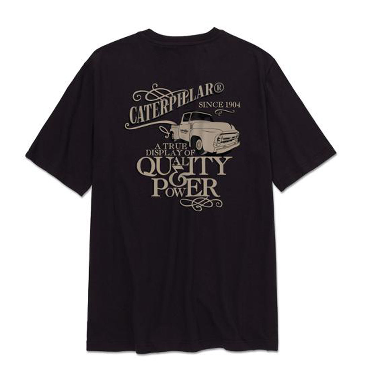 CAT Men's Basic Graphic Tee CAT Truck Anthra 2XL Reg
