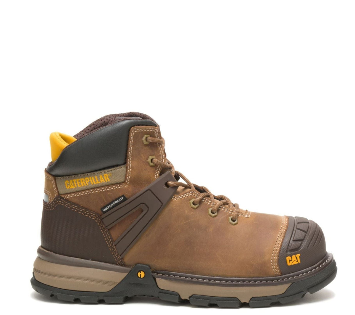 CAT Men's Excavator Superlite Waterproof Soft Toe Work Boot Work Boots CAT Dark Beige 10 M