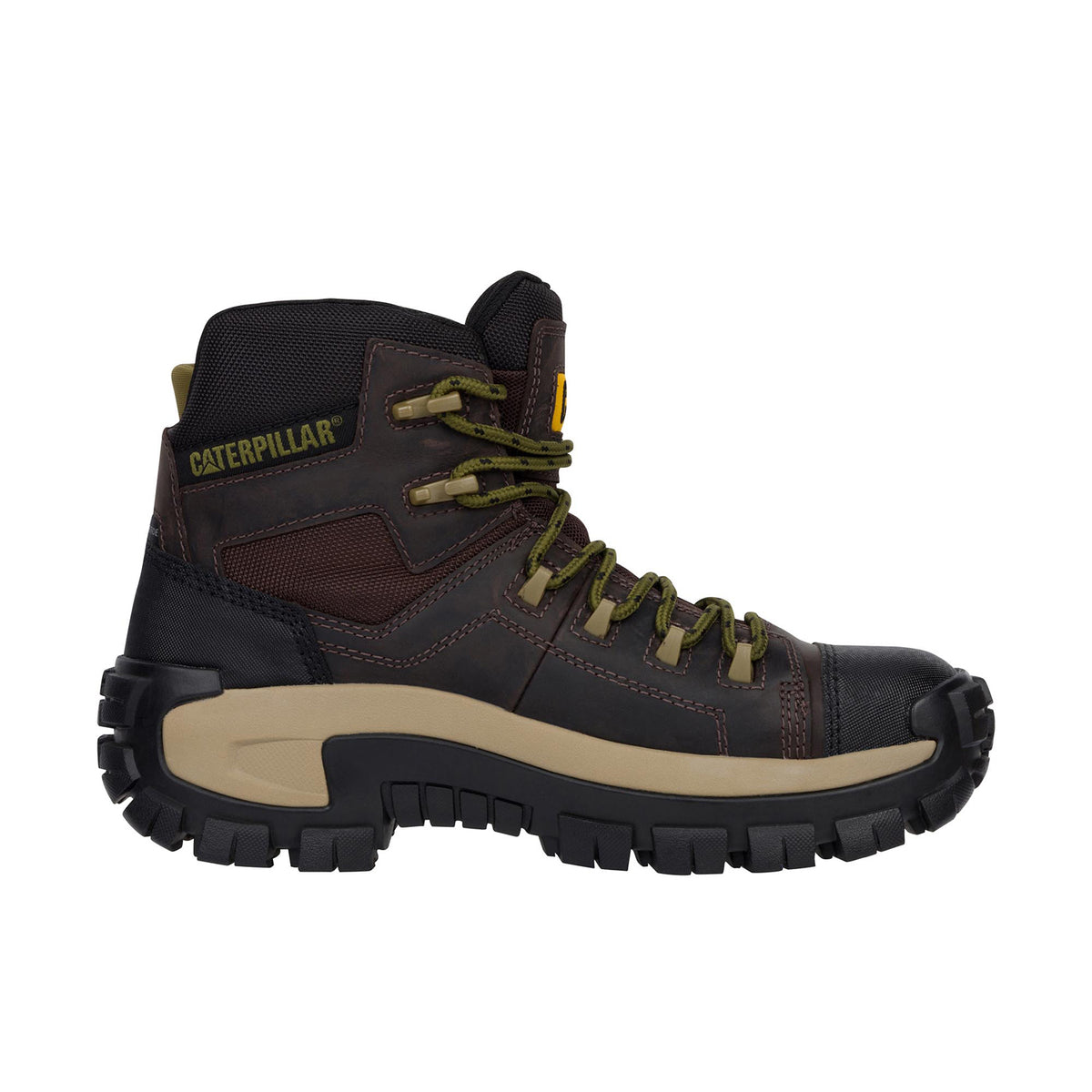 CAT Men's Invader Hiker Waterproof Comp Toe Work Boot Work Boots CAT Coffee Bean 10 M