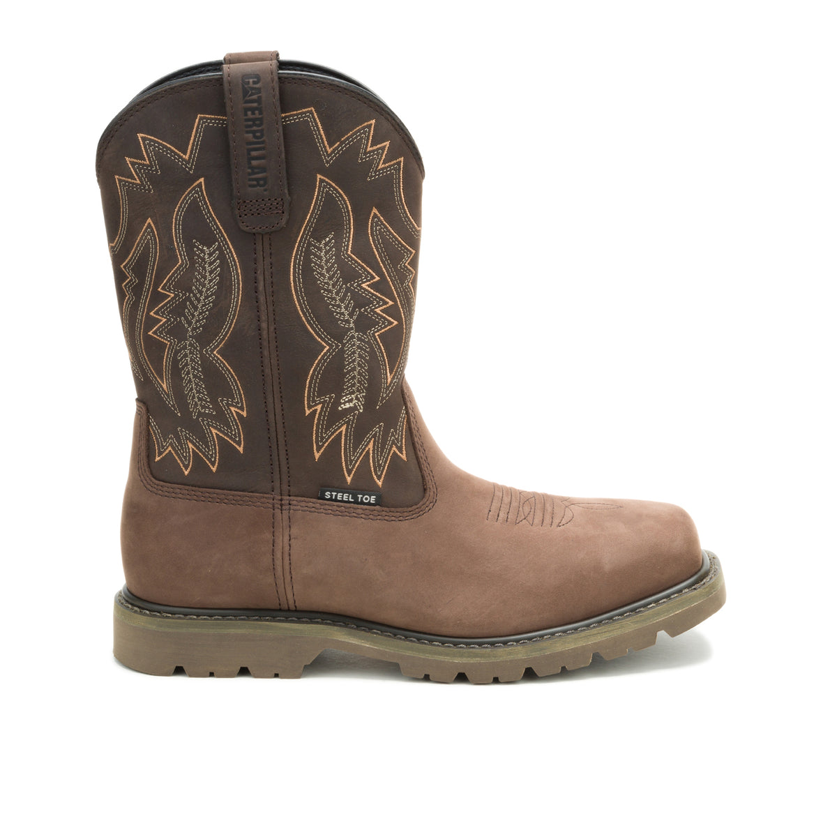 CAT Men's Colorado Frontier Steel Toe Boot Work Boots CAT Chicory Coffee 10 M