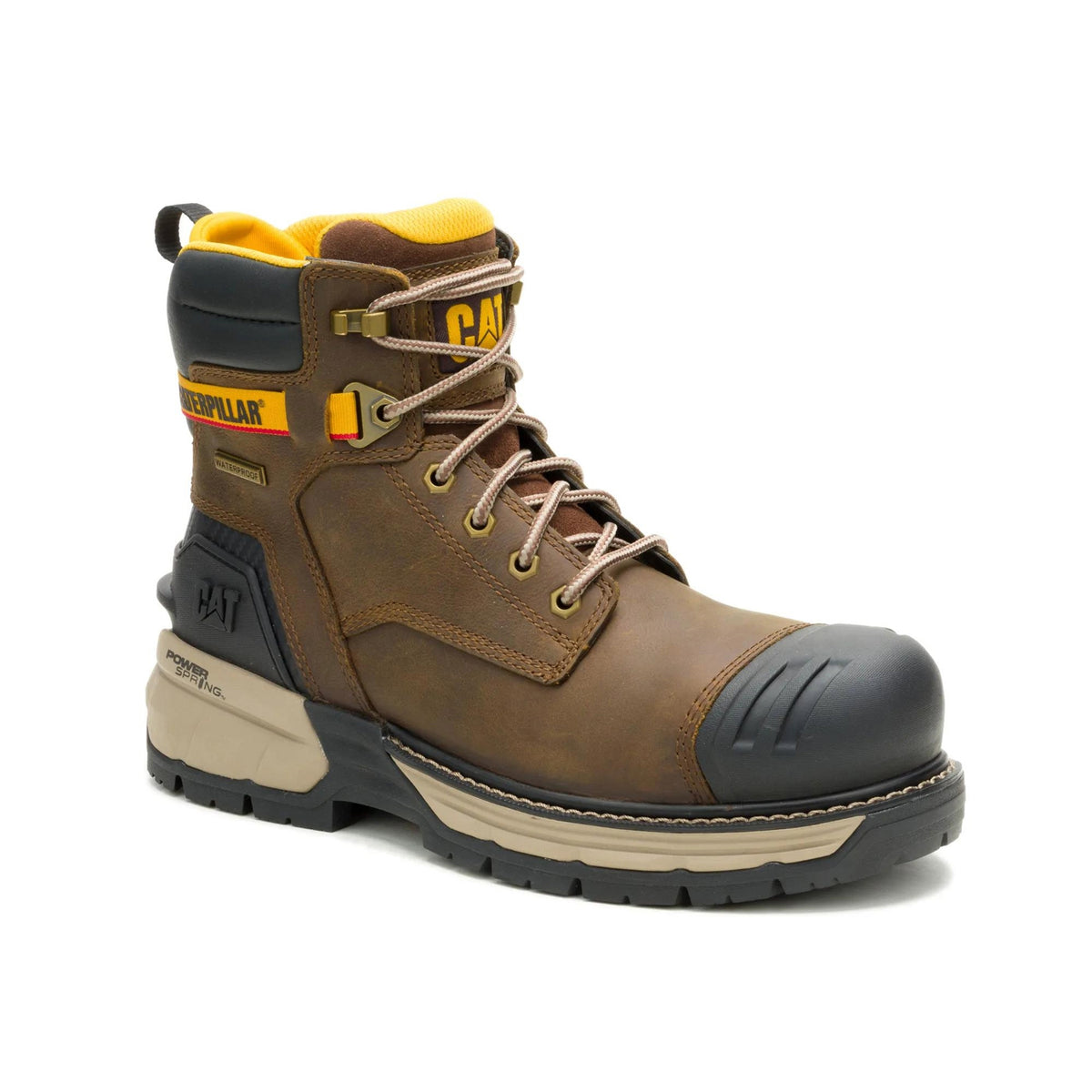 CAT Men's Excavator ft Power Spring™ Technology 6" Waterproof Comp Toe Work Boot Work Boots CAT